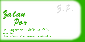 zalan por business card